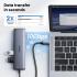 UGREEN 6-in-1 Hub USB C to Ethernet Adapter, 10Gbps Data Port USB-C, Ethernet with 2*USB-C 3.2, USB-A 3.2/2.0, Gigabit RJ45, Power Port (Only for Adapter), Type C to Network Dongle for Laptop, MacBook, XPS